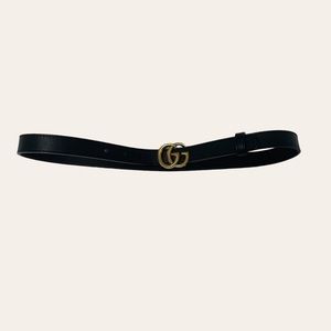 Gucci black belt size 70•28 black and gold belt